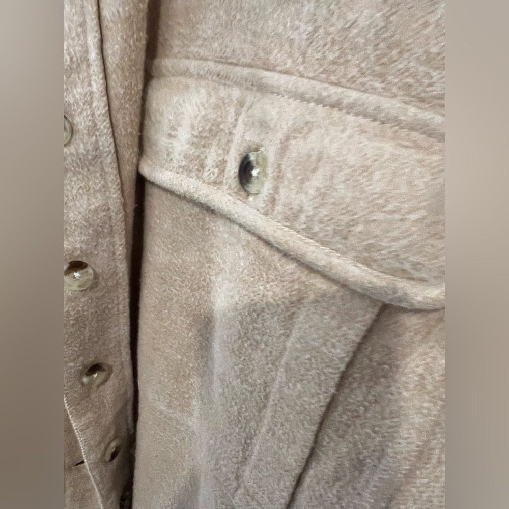 Free People We The Free Peached Twill Shirt Jacket, LARGE NWT - Picture 4 of 5